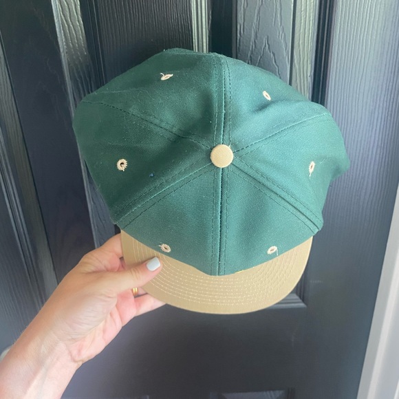Vintage 1996 Atlanta Olympics Logo 7 Green & Tan SnapBack Hat - Picture 3 of 7